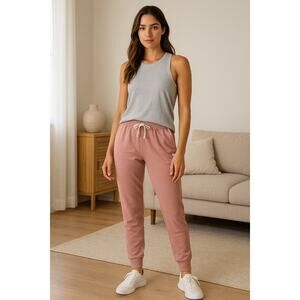 Vuori Performance Jogger in Heather Pink Estimated Size Small-Medium